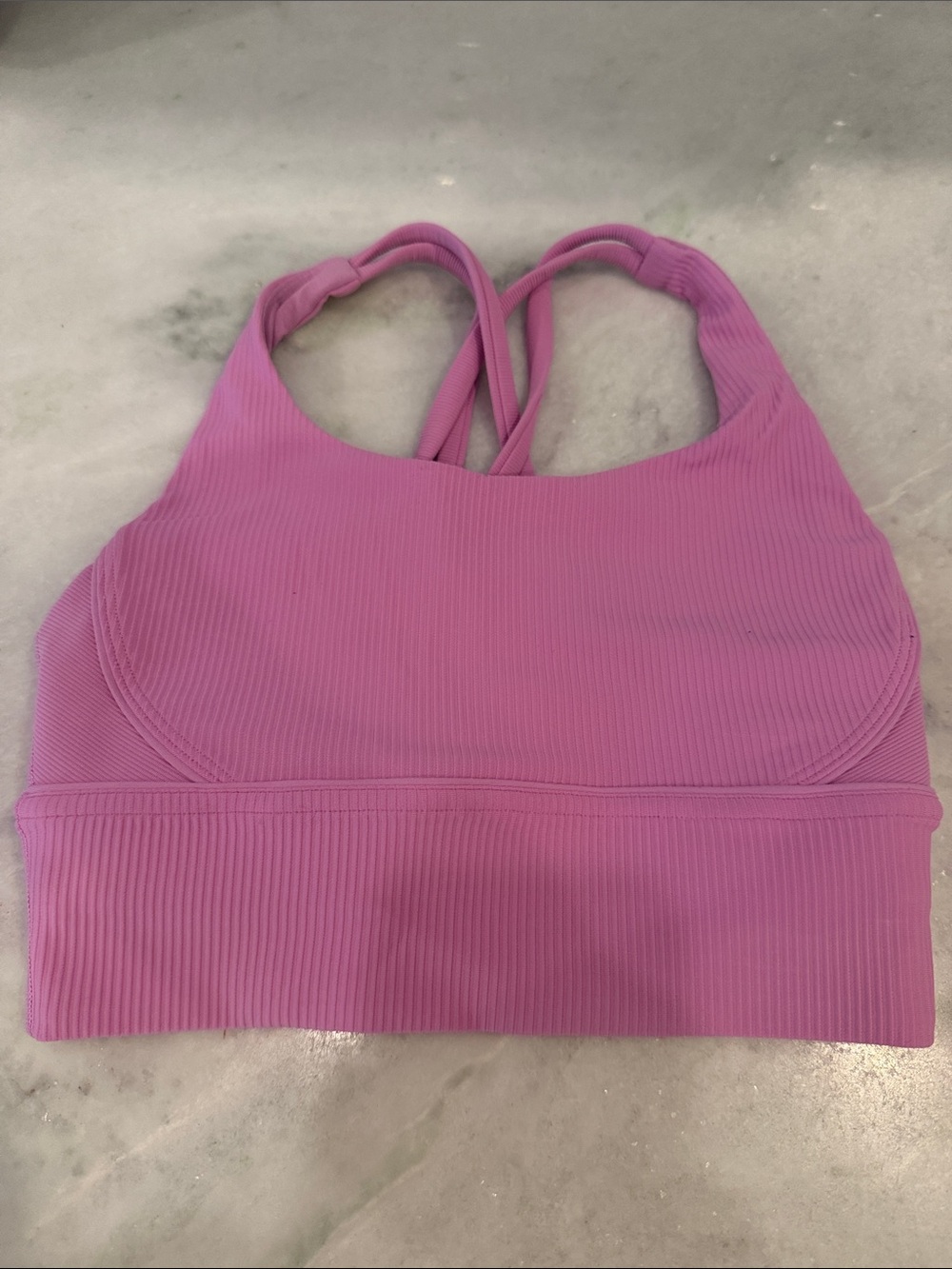 lululemon athletica Ribbed Cross-Back Sports Bra - Magenta